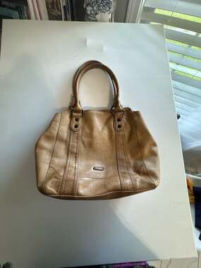 Frye Melissa Tan Leather Hobo Shoulder Bag